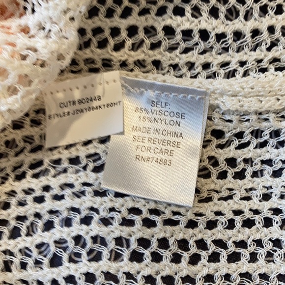 NWT francescas Honey&t Sweater Open Weave Stripe M - Picture 3 of 4